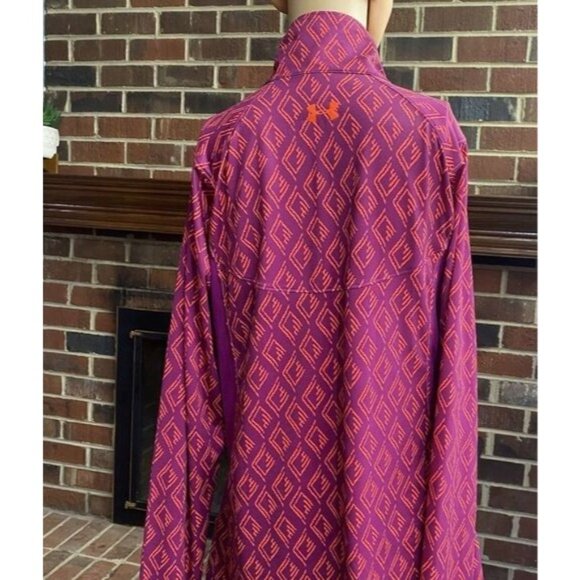 Women Under Armour Heat Gear Long Sleeve Purple Fitted Turtle Neck Shirt Large - Picture 7 of 10